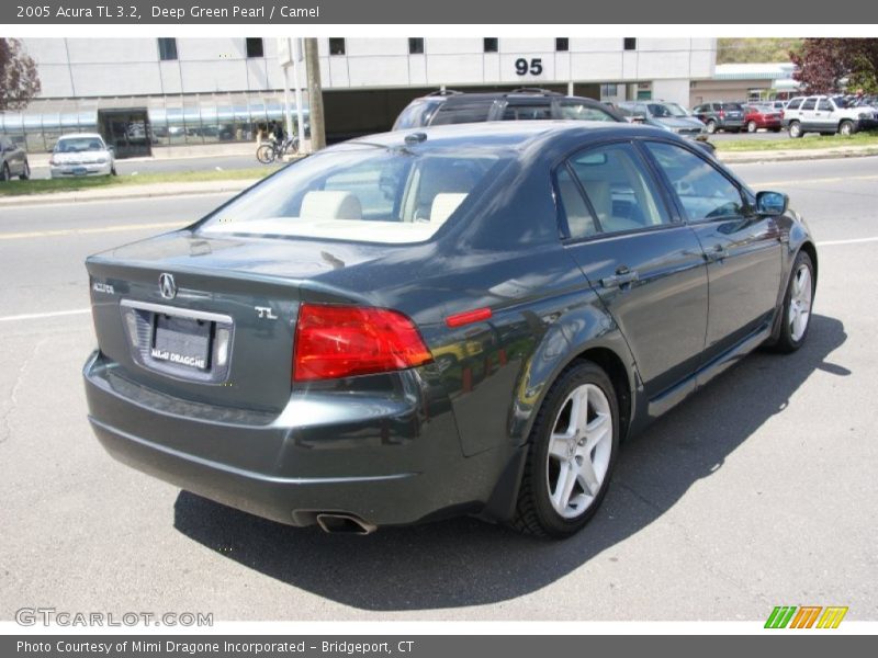 Deep Green Pearl / Camel 2005 Acura TL 3.2