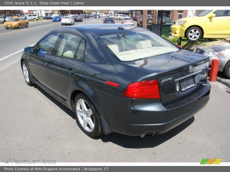 Deep Green Pearl / Camel 2005 Acura TL 3.2