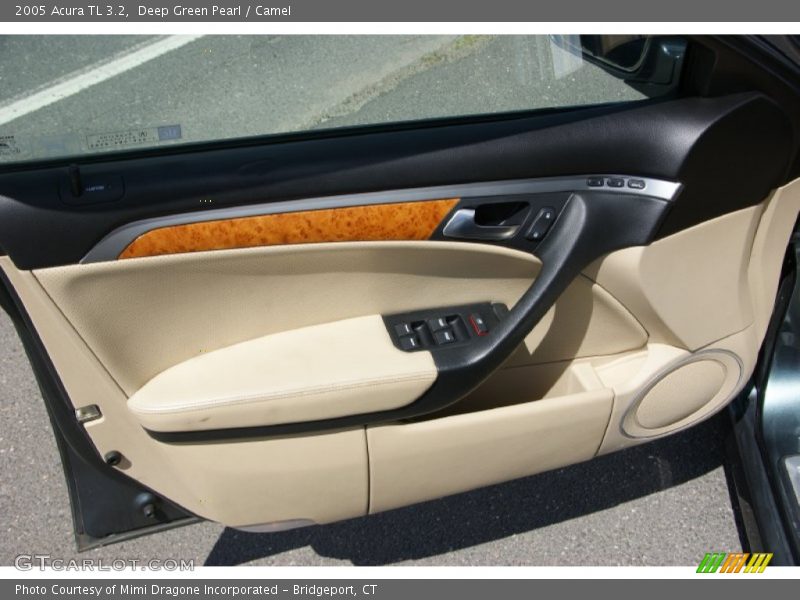 Deep Green Pearl / Camel 2005 Acura TL 3.2