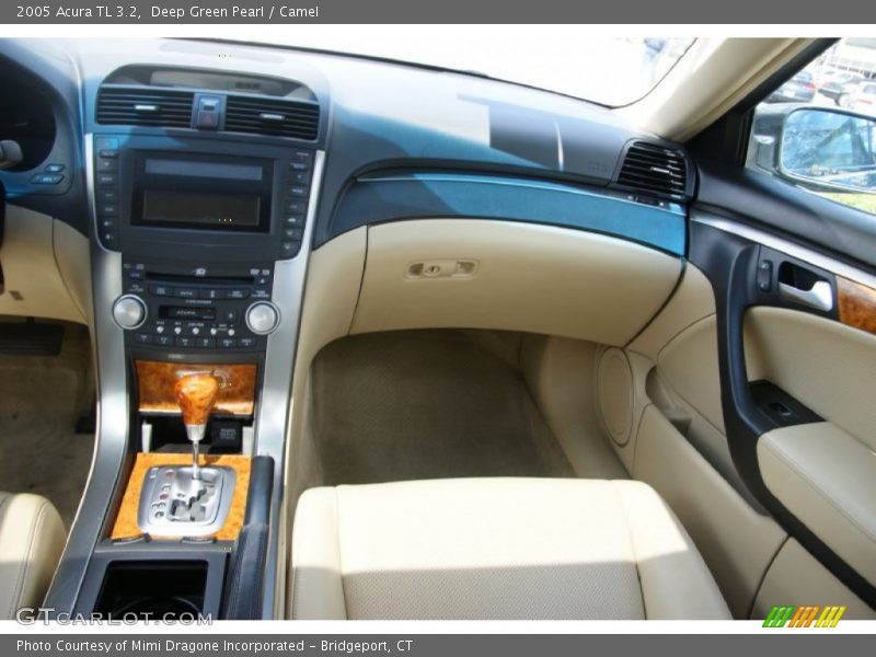 Deep Green Pearl / Camel 2005 Acura TL 3.2