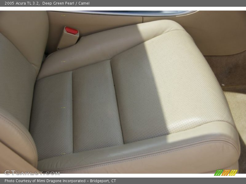 Deep Green Pearl / Camel 2005 Acura TL 3.2