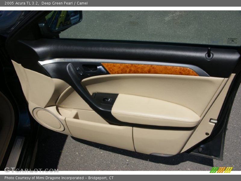 Deep Green Pearl / Camel 2005 Acura TL 3.2