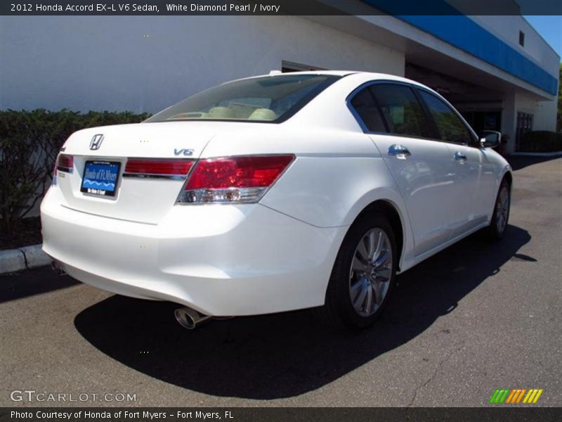 White Diamond Pearl / Ivory 2012 Honda Accord EX-L V6 Sedan