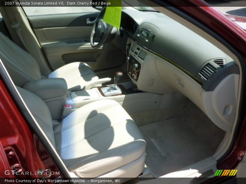 Dark Cherry Red / Beige 2007 Hyundai Sonata Limited V6