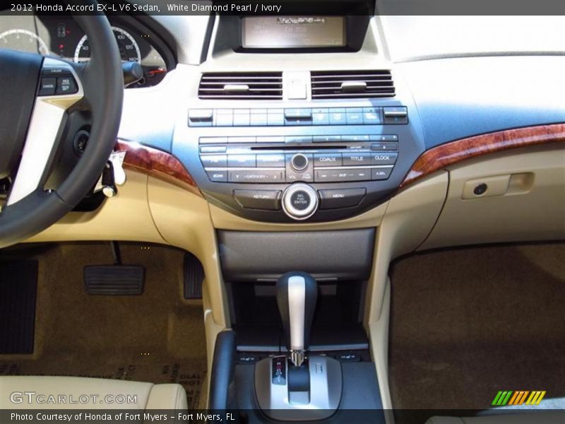 White Diamond Pearl / Ivory 2012 Honda Accord EX-L V6 Sedan