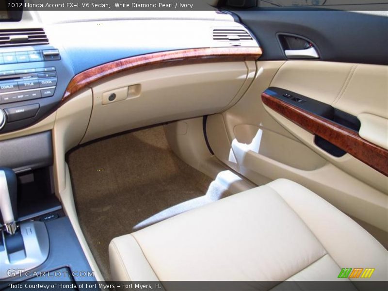 White Diamond Pearl / Ivory 2012 Honda Accord EX-L V6 Sedan