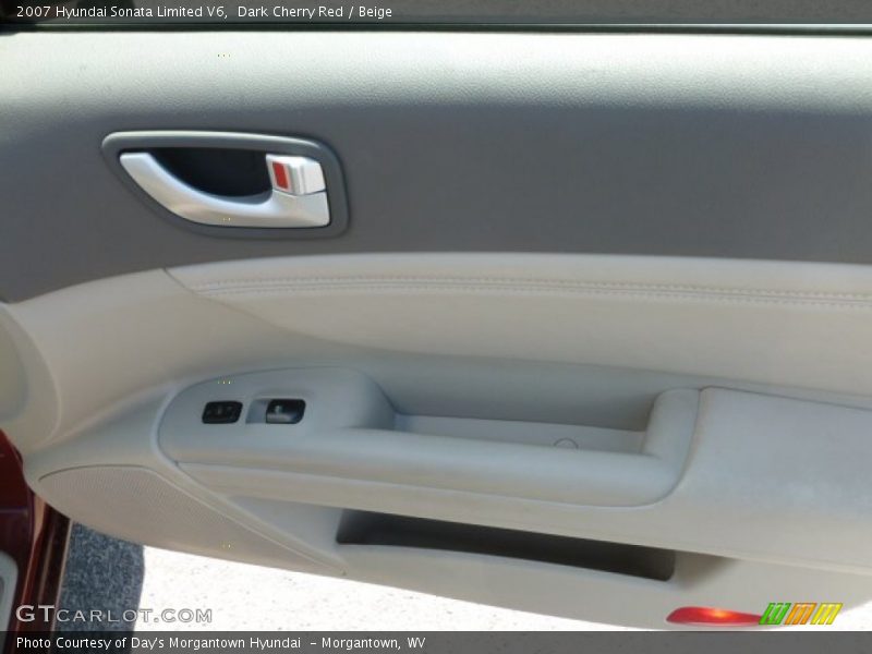 Dark Cherry Red / Beige 2007 Hyundai Sonata Limited V6
