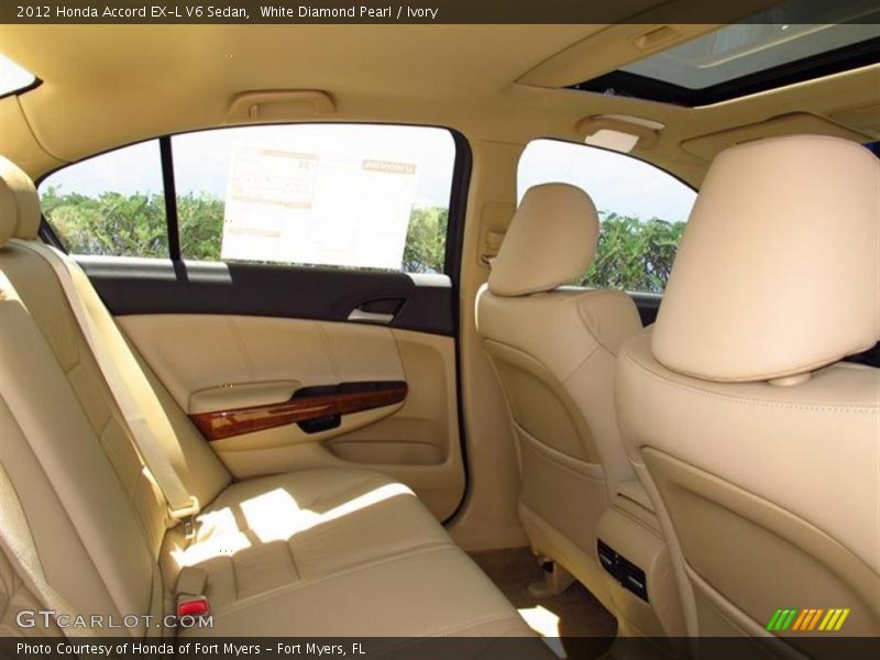 White Diamond Pearl / Ivory 2012 Honda Accord EX-L V6 Sedan