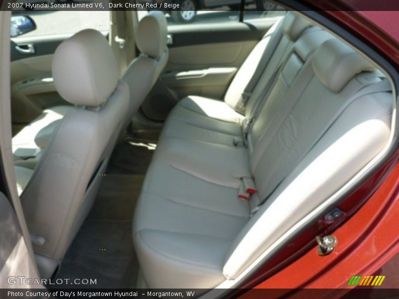 Dark Cherry Red / Beige 2007 Hyundai Sonata Limited V6