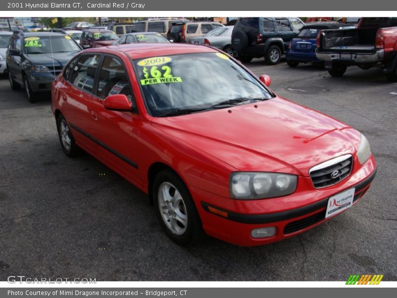 Cardinal Red / Gray 2001 Hyundai Elantra GT