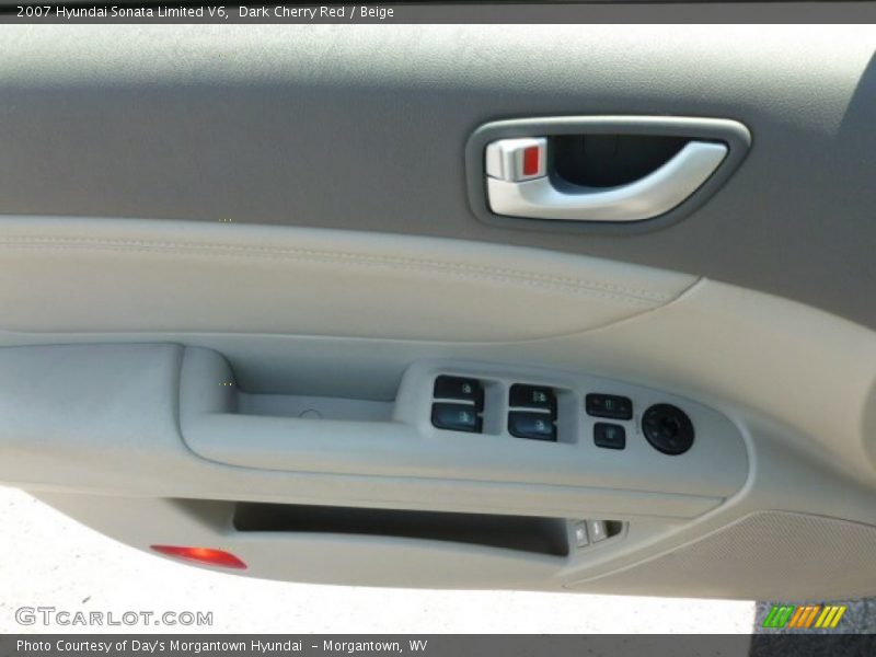 Dark Cherry Red / Beige 2007 Hyundai Sonata Limited V6