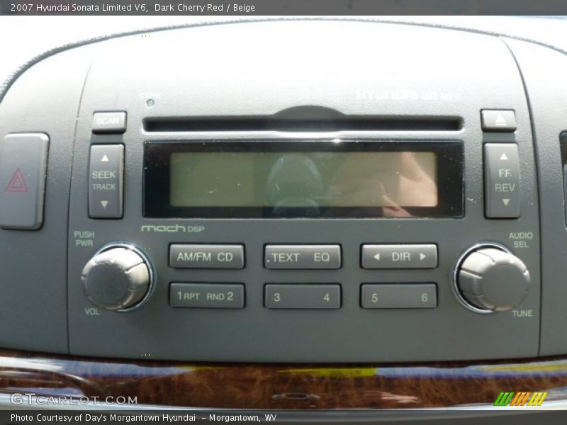 Dark Cherry Red / Beige 2007 Hyundai Sonata Limited V6