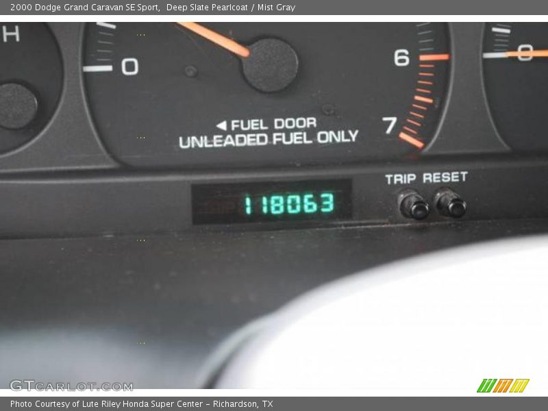 Deep Slate Pearlcoat / Mist Gray 2000 Dodge Grand Caravan SE Sport