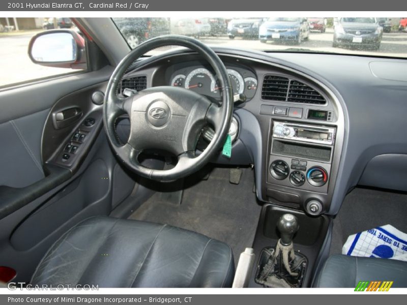 Cardinal Red / Gray 2001 Hyundai Elantra GT