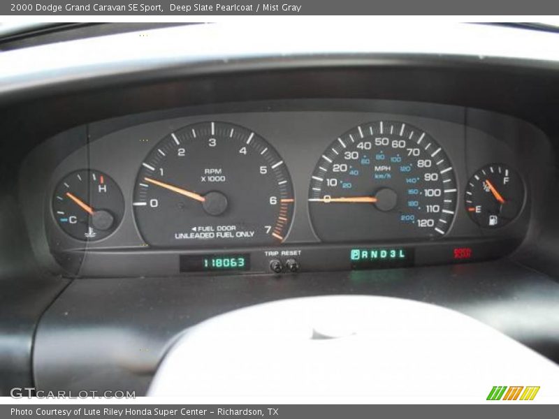 Deep Slate Pearlcoat / Mist Gray 2000 Dodge Grand Caravan SE Sport