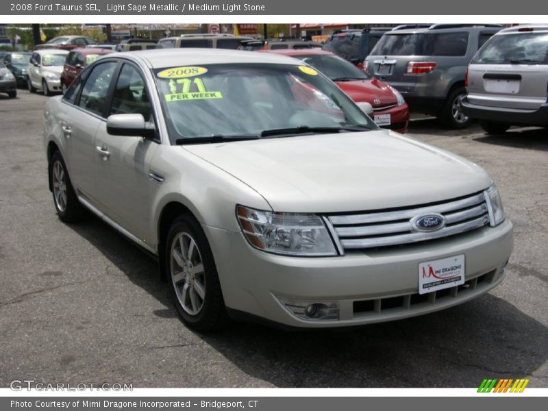 Light Sage Metallic / Medium Light Stone 2008 Ford Taurus SEL