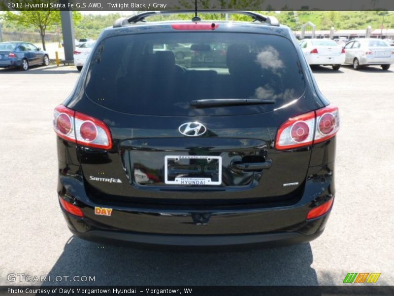 Twilight Black / Gray 2012 Hyundai Santa Fe GLS AWD