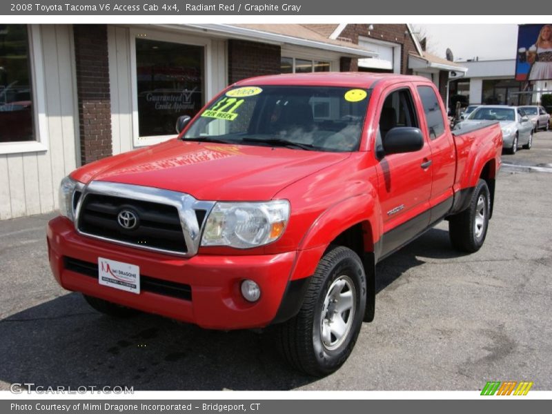Radiant Red / Graphite Gray 2008 Toyota Tacoma V6 Access Cab 4x4
