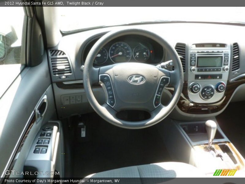 Twilight Black / Gray 2012 Hyundai Santa Fe GLS AWD
