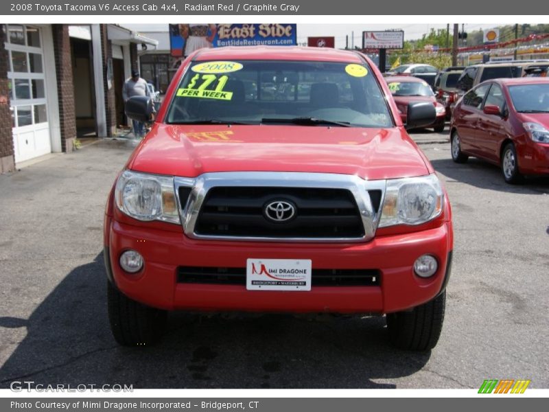 Radiant Red / Graphite Gray 2008 Toyota Tacoma V6 Access Cab 4x4