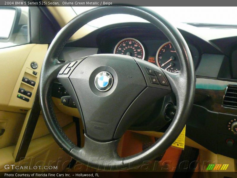 Olivine Green Metallic / Beige 2004 BMW 5 Series 525i Sedan