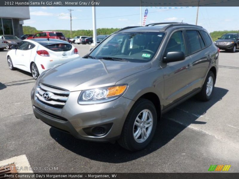 Mineral Gray / Gray 2012 Hyundai Santa Fe GLS AWD