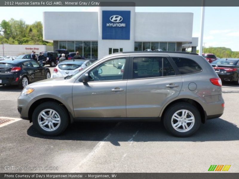 Mineral Gray / Gray 2012 Hyundai Santa Fe GLS AWD