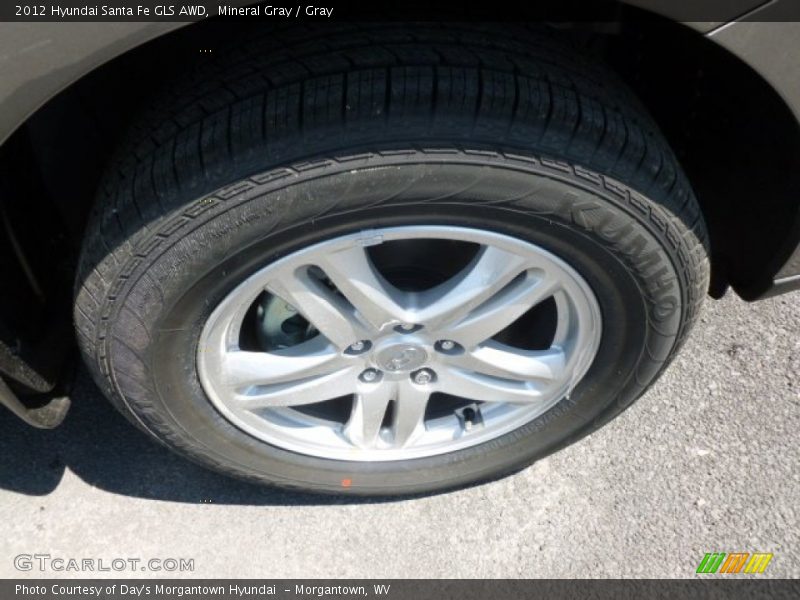 Mineral Gray / Gray 2012 Hyundai Santa Fe GLS AWD