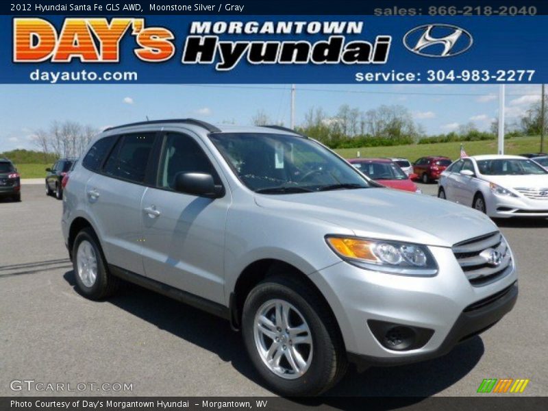 Moonstone Silver / Gray 2012 Hyundai Santa Fe GLS AWD