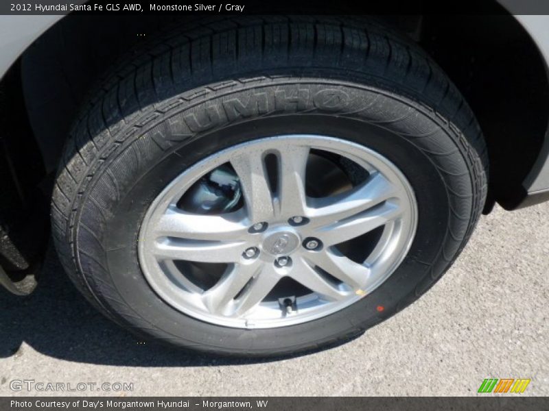 Moonstone Silver / Gray 2012 Hyundai Santa Fe GLS AWD