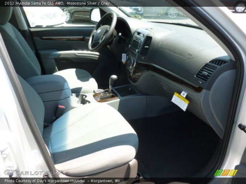 Moonstone Silver / Gray 2012 Hyundai Santa Fe GLS AWD