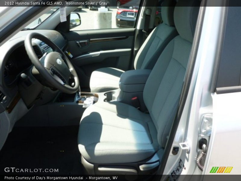 Moonstone Silver / Gray 2012 Hyundai Santa Fe GLS AWD