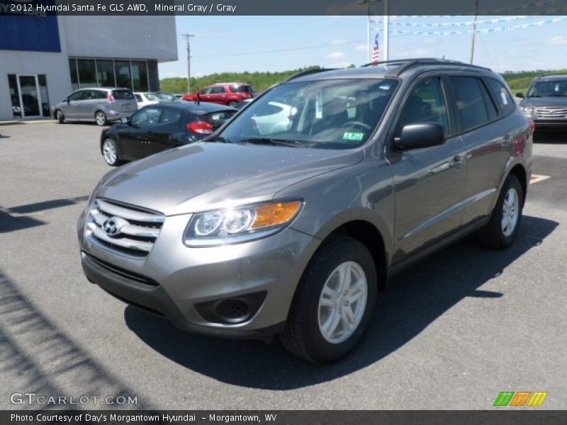 Mineral Gray / Gray 2012 Hyundai Santa Fe GLS AWD