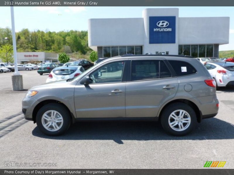 Mineral Gray / Gray 2012 Hyundai Santa Fe GLS AWD