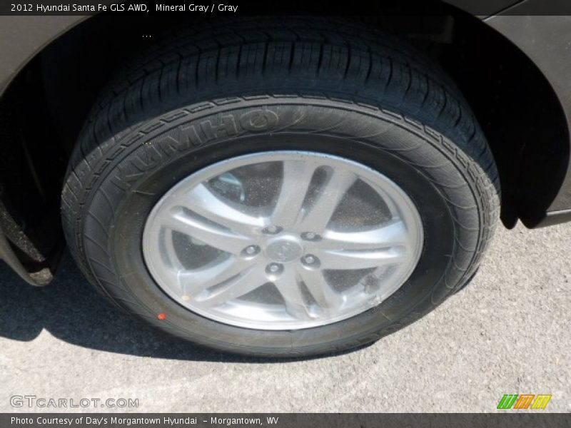 Mineral Gray / Gray 2012 Hyundai Santa Fe GLS AWD