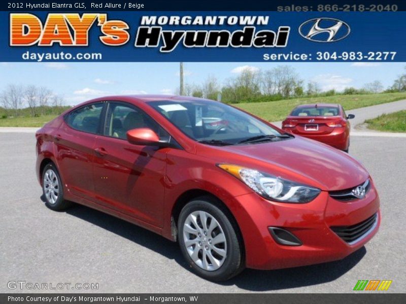 Red Allure / Beige 2012 Hyundai Elantra GLS