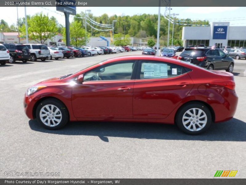 Red Allure / Beige 2012 Hyundai Elantra GLS