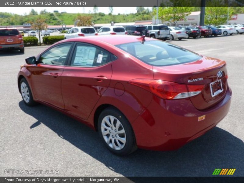 Red Allure / Beige 2012 Hyundai Elantra GLS
