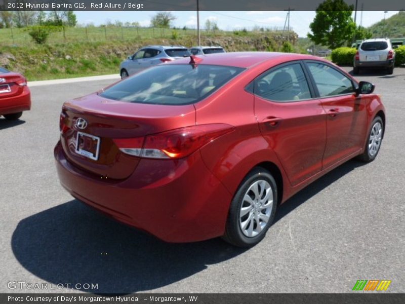 Red Allure / Beige 2012 Hyundai Elantra GLS
