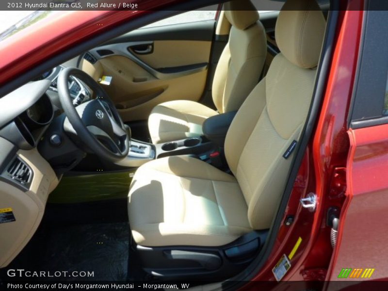 Red Allure / Beige 2012 Hyundai Elantra GLS