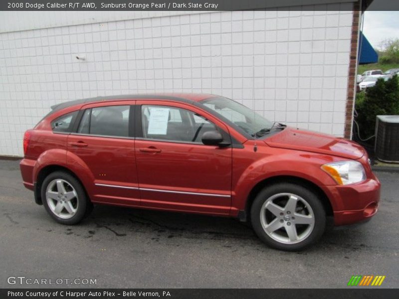 Sunburst Orange Pearl / Dark Slate Gray 2008 Dodge Caliber R/T AWD