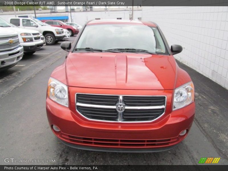 Sunburst Orange Pearl / Dark Slate Gray 2008 Dodge Caliber R/T AWD