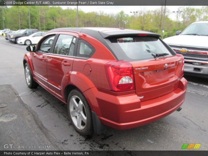 Sunburst Orange Pearl / Dark Slate Gray 2008 Dodge Caliber R/T AWD