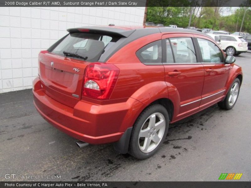 Sunburst Orange Pearl / Dark Slate Gray 2008 Dodge Caliber R/T AWD