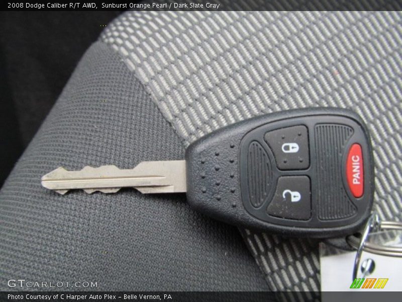 Sunburst Orange Pearl / Dark Slate Gray 2008 Dodge Caliber R/T AWD