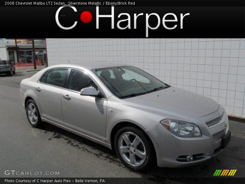 Silverstone Metallic / Ebony/Brick Red 2008 Chevrolet Malibu LTZ Sedan