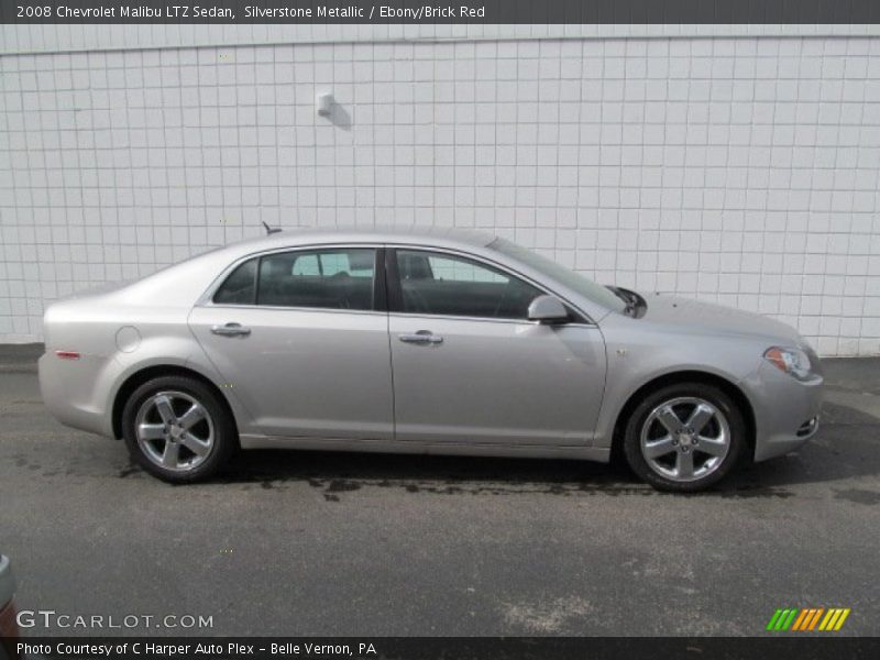 Silverstone Metallic / Ebony/Brick Red 2008 Chevrolet Malibu LTZ Sedan