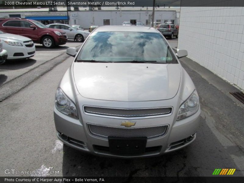 Silverstone Metallic / Ebony/Brick Red 2008 Chevrolet Malibu LTZ Sedan