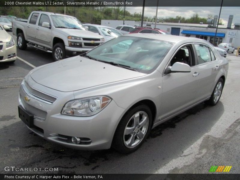 Silverstone Metallic / Ebony/Brick Red 2008 Chevrolet Malibu LTZ Sedan