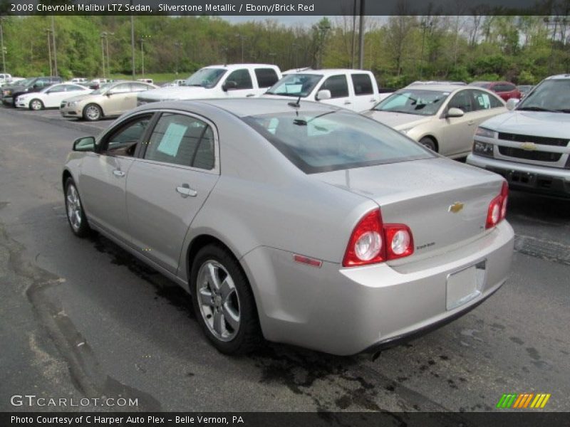 Silverstone Metallic / Ebony/Brick Red 2008 Chevrolet Malibu LTZ Sedan